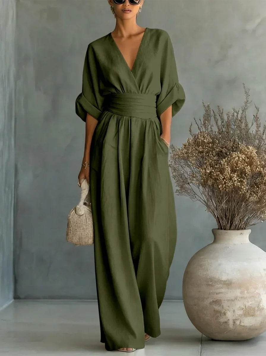 Rosalie | Robe Maxi Élégante Cache-Cœur