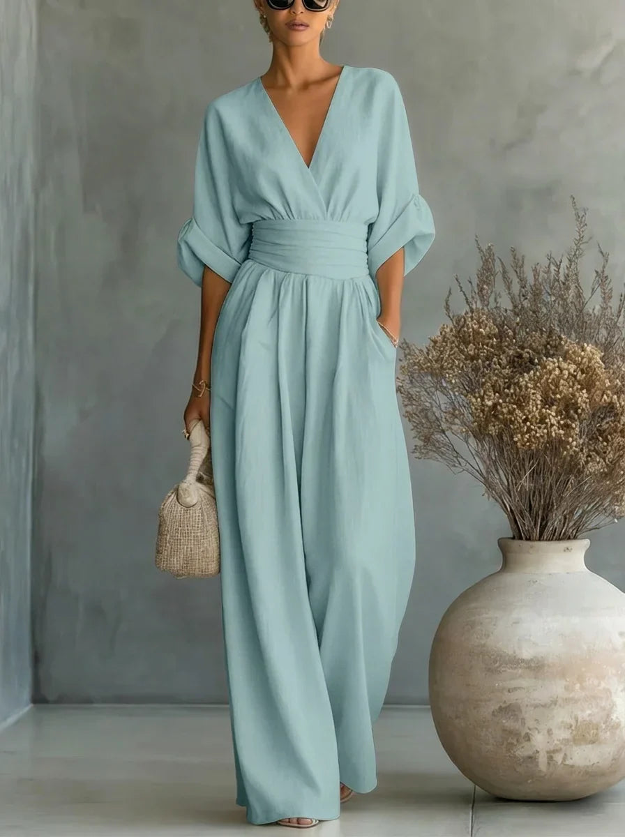 Rosalie | Robe Maxi Élégante Cache-Cœur