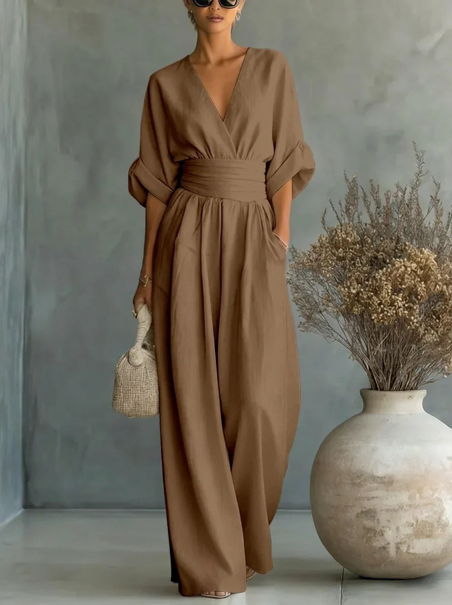 Rosalie | Robe Maxi Élégante Cache-Cœur