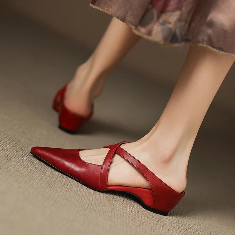 Ginette | Mules Élégantes à Brides Croisées