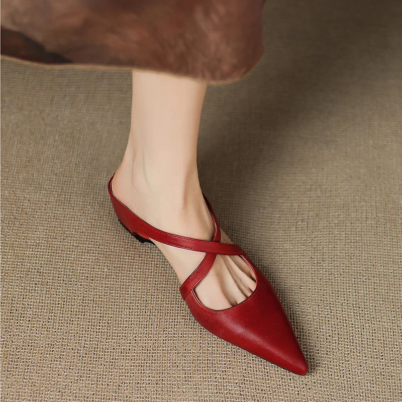 Ginette | Mules Élégantes à Brides Croisées