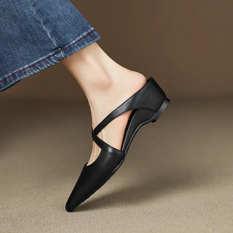Ginette | Mules Élégantes à Brides Croisées