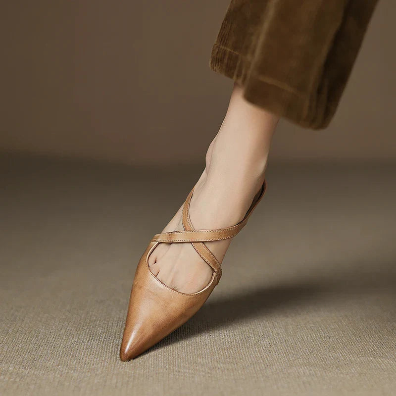 Ginette | Mules Élégantes à Brides Croisées