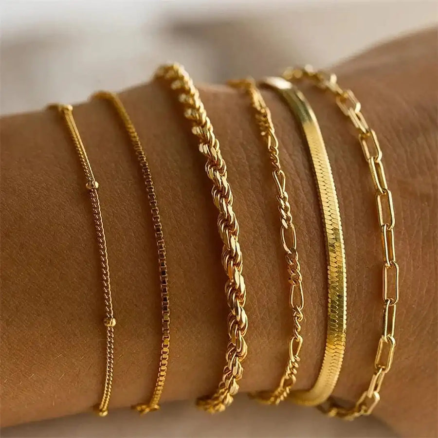 Ensemble de Bracelets Cubains Boho Rétro