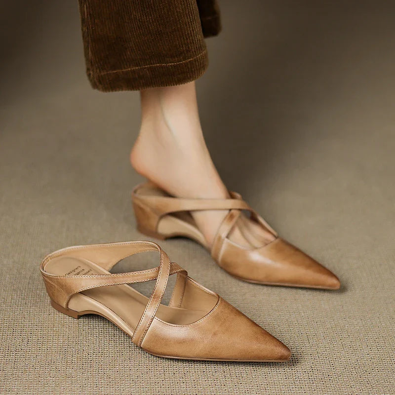 Ginette | Mules Élégantes à Brides Croisées