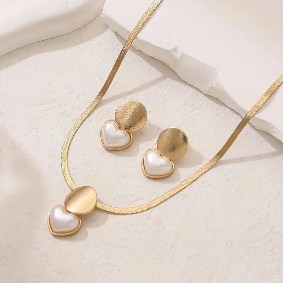Collier et Boucles d'Oreilles en Or Vintage
