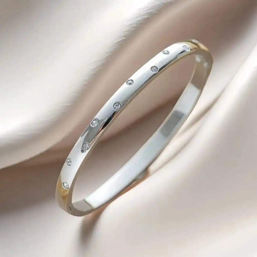 Bracelet en Zirconia Doré Intemporel