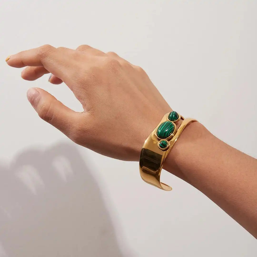 Bracelet Vintage en Œil de Tigre Doré