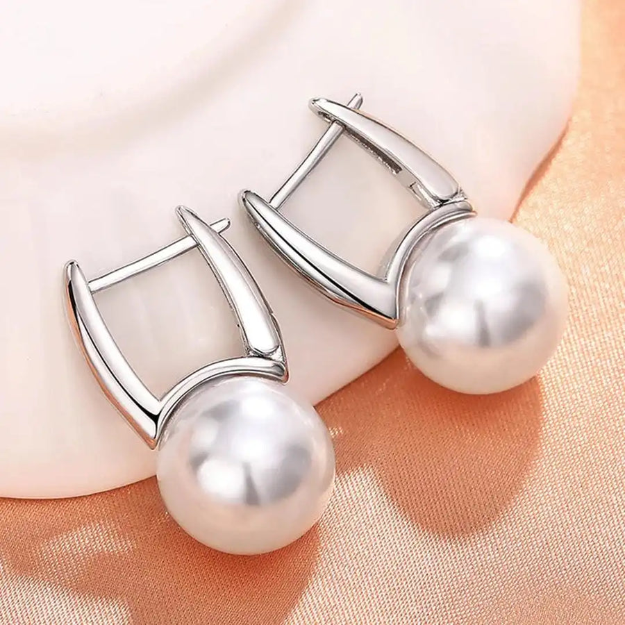 Boucles d'oreilles vintage en perles dorées