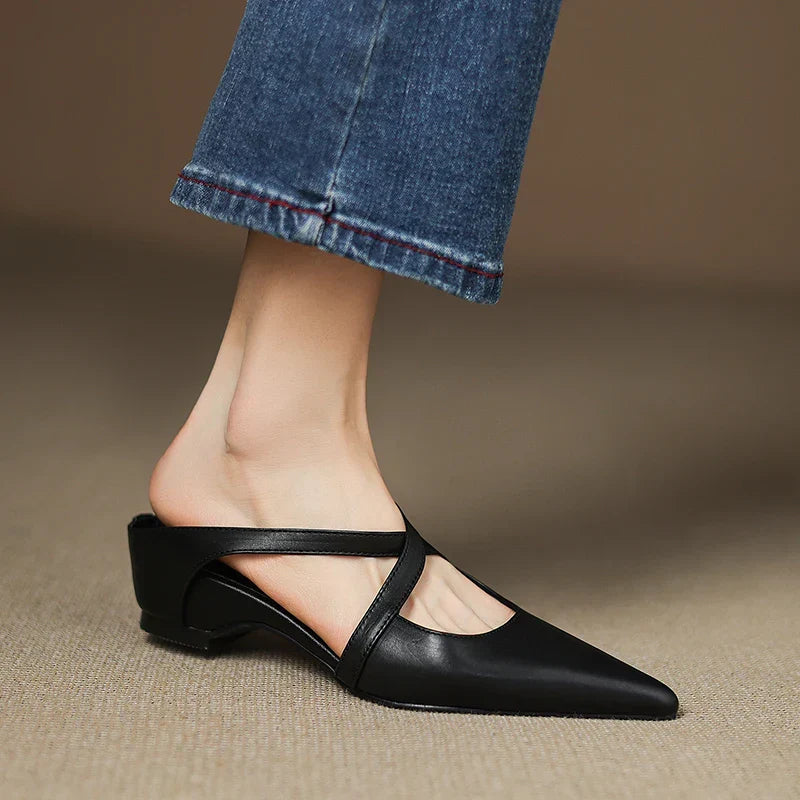 Ginette | Mules Élégantes à Brides Croisées
