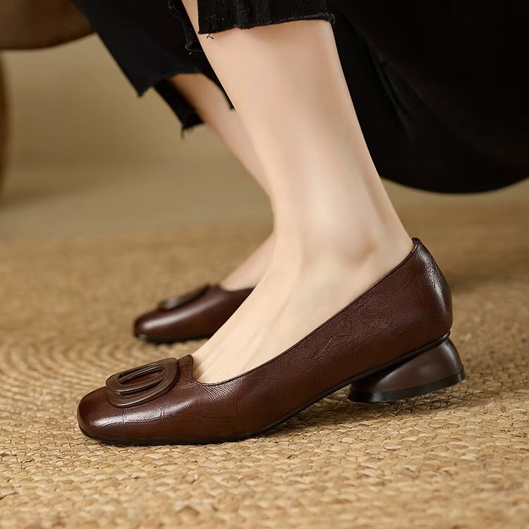 VERA | Ballerines en cuir Opium