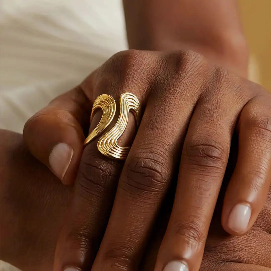 Bague Exquise en Or Perlé