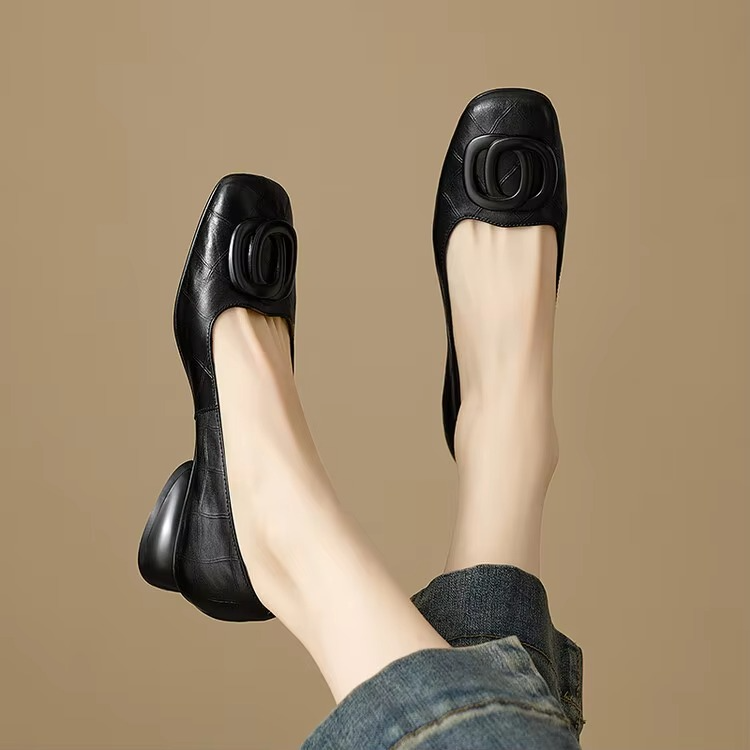 VERA | Ballerines en cuir Opium
