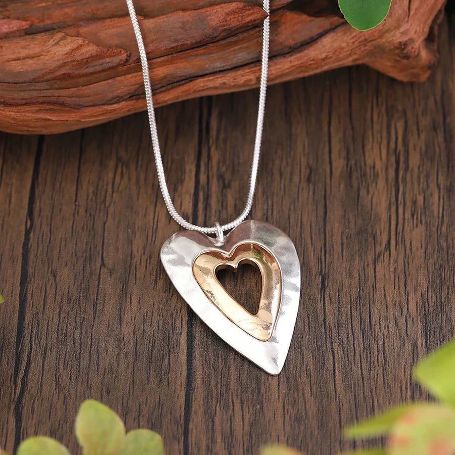 Collier Vintage Hart en Argent et Or