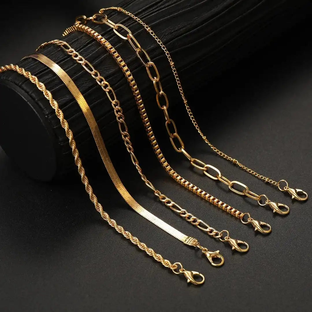 Ensemble de Bracelets Cubains Boho Rétro