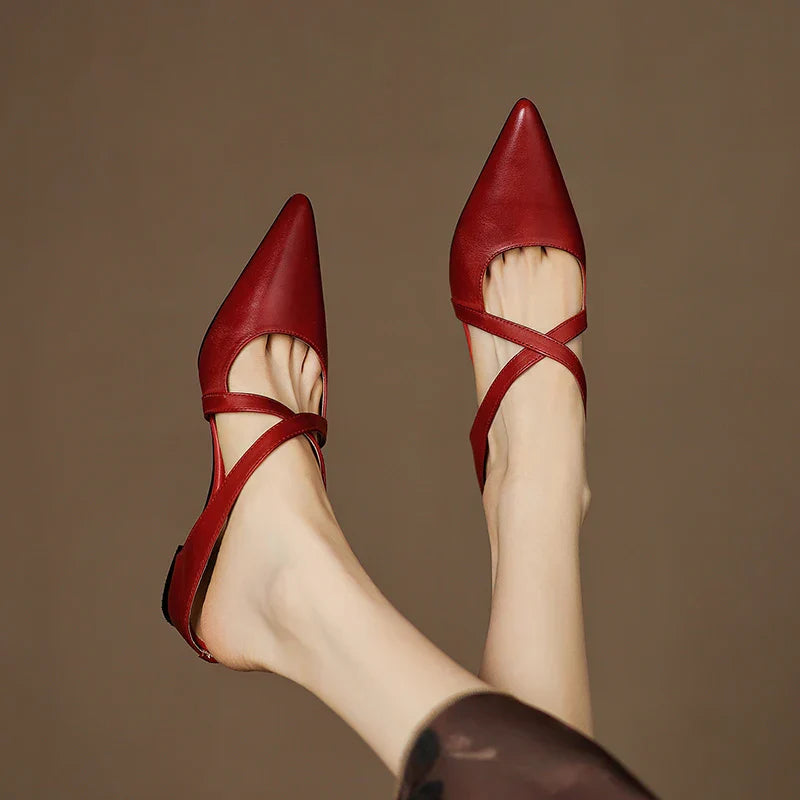 Ginette | Mules Élégantes à Brides Croisées