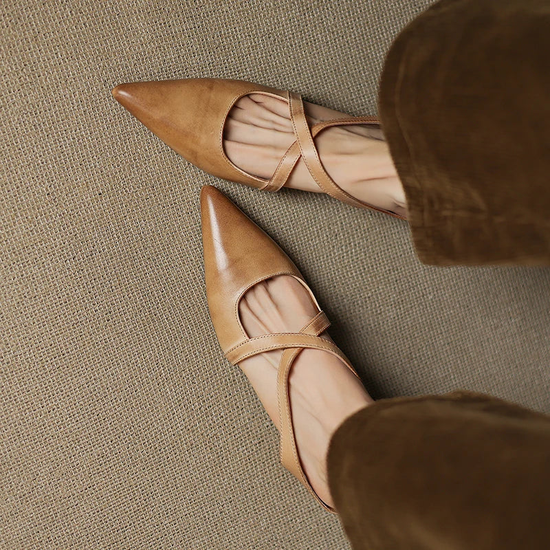 Ginette | Mules Élégantes à Brides Croisées