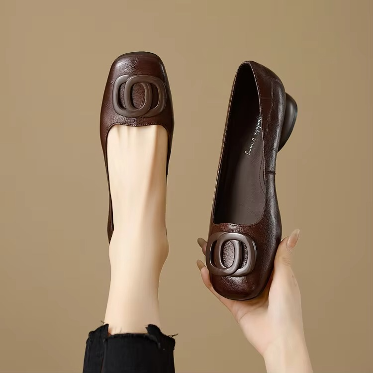 VERA | Ballerines en cuir Opium