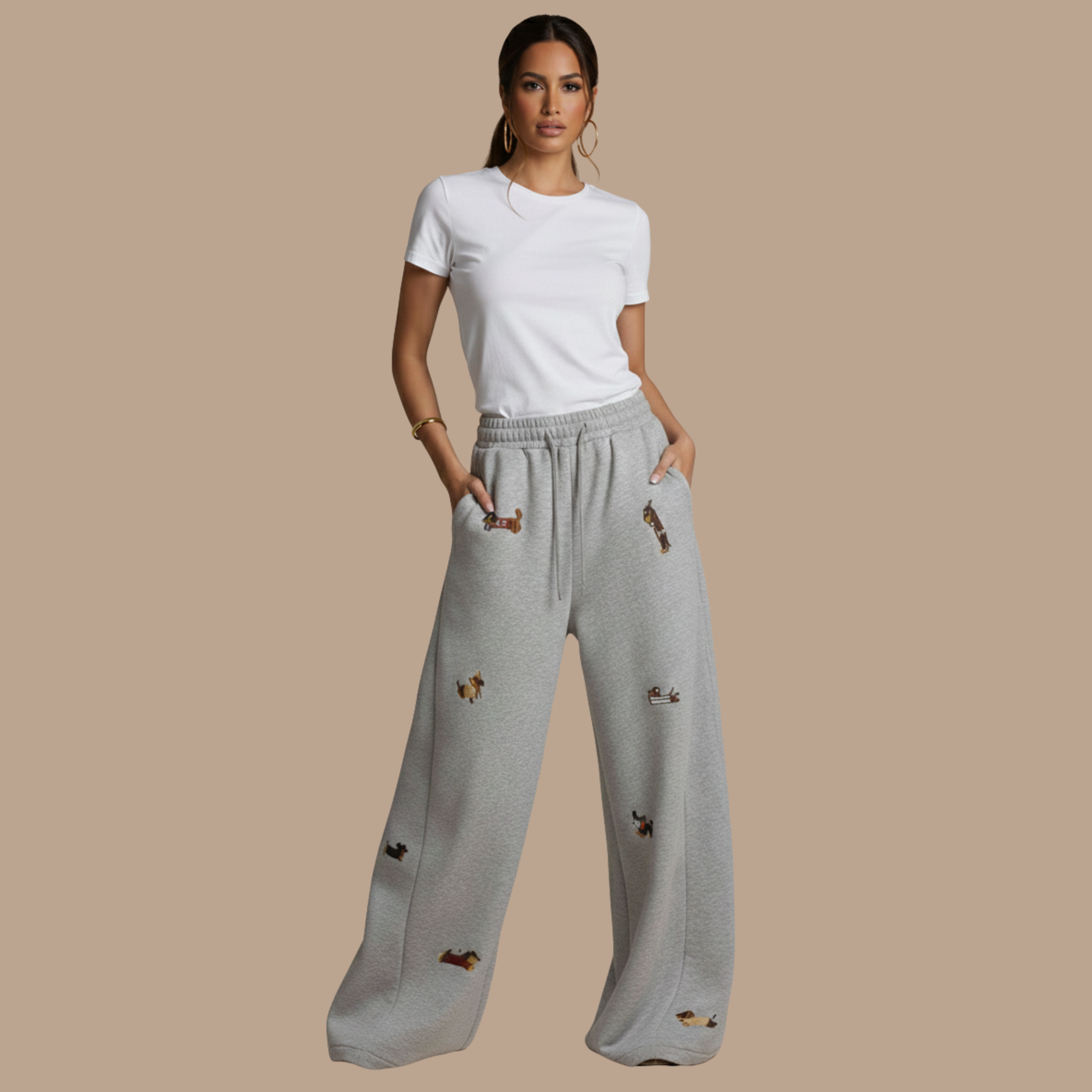 DENISE™ | Sweatpants brodés chiots