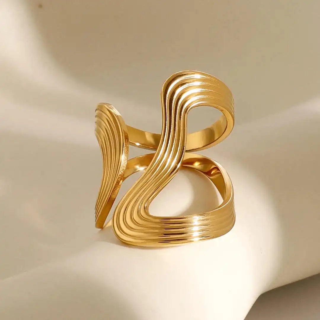 Bague Exquise en Or Perlé