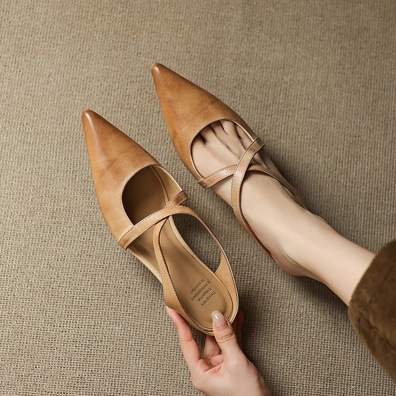 Ginette | Mules Élégantes à Brides Croisées