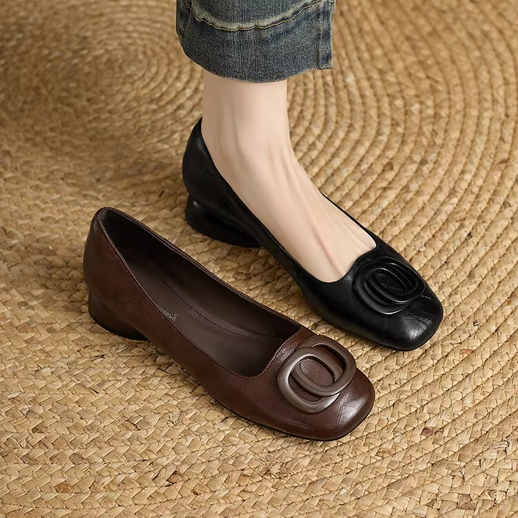 VERA | Ballerines en cuir Opium