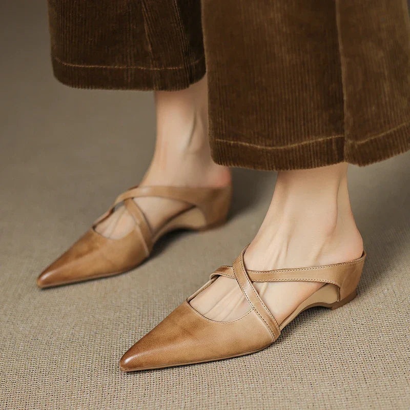 Ginette | Mules Élégantes à Brides Croisées