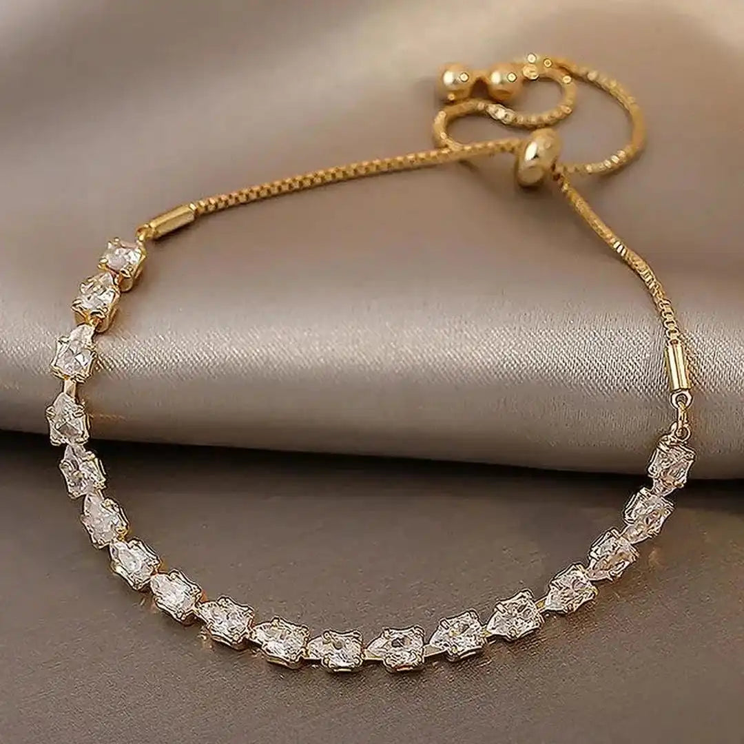 Bracelet en pierres géométriques ajustable
