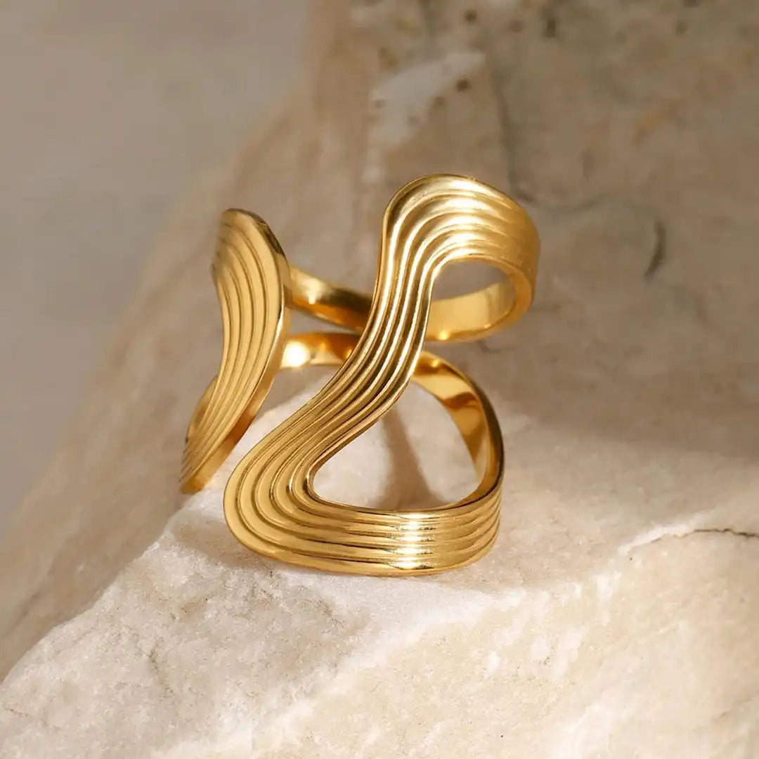 Bague Exquise en Or Perlé