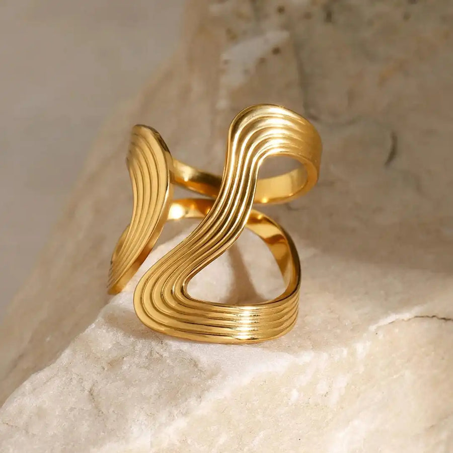 Bague Exquise en Or Perlé