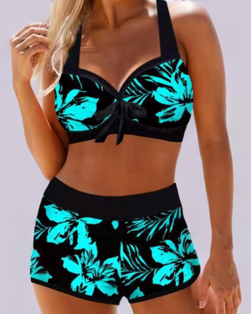 ÉPURÉ™ | Maillot de Bain Taille Haute avec Imprimé Floral