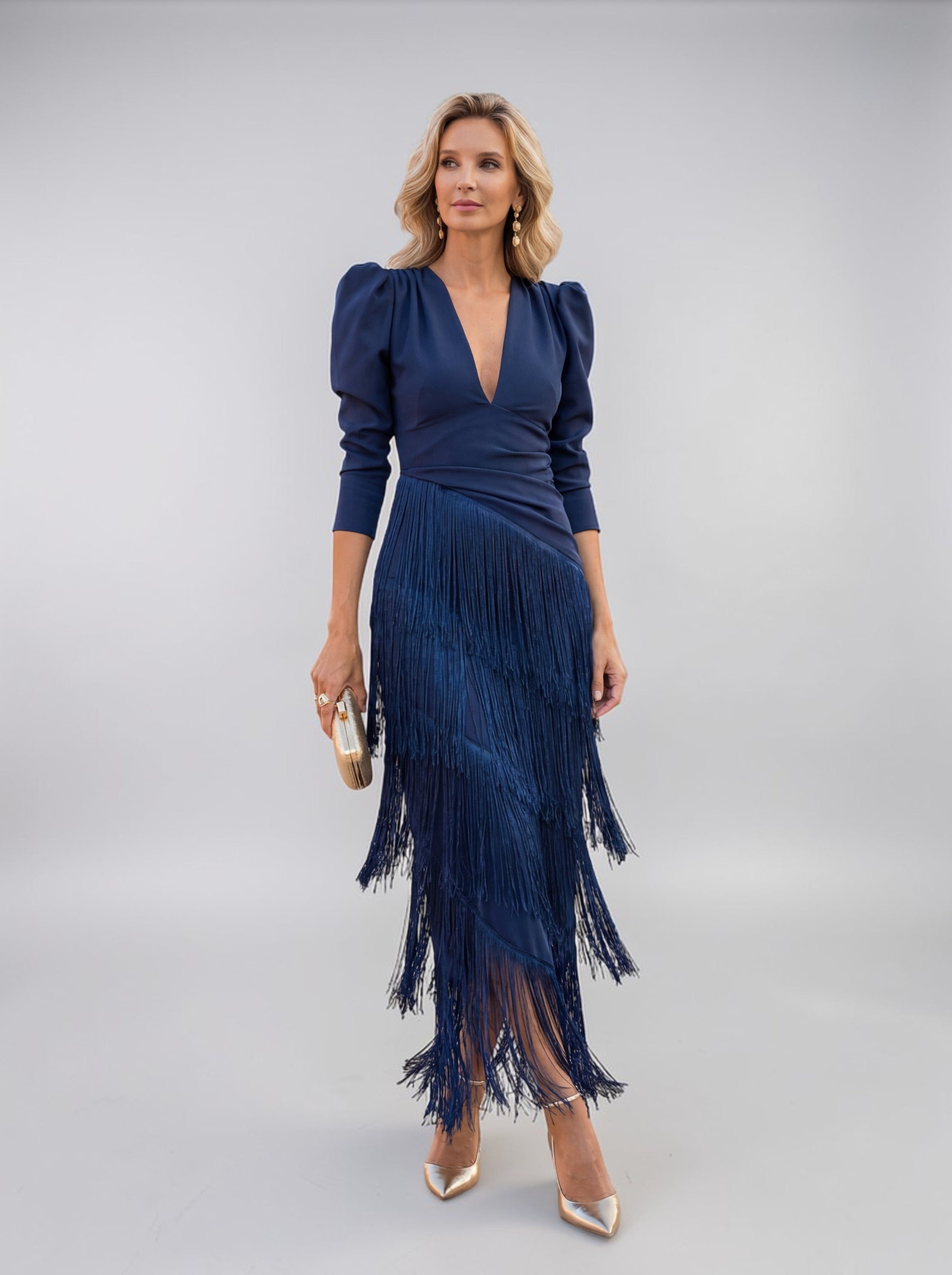 SOFIA | Robe Élégante avec Franges