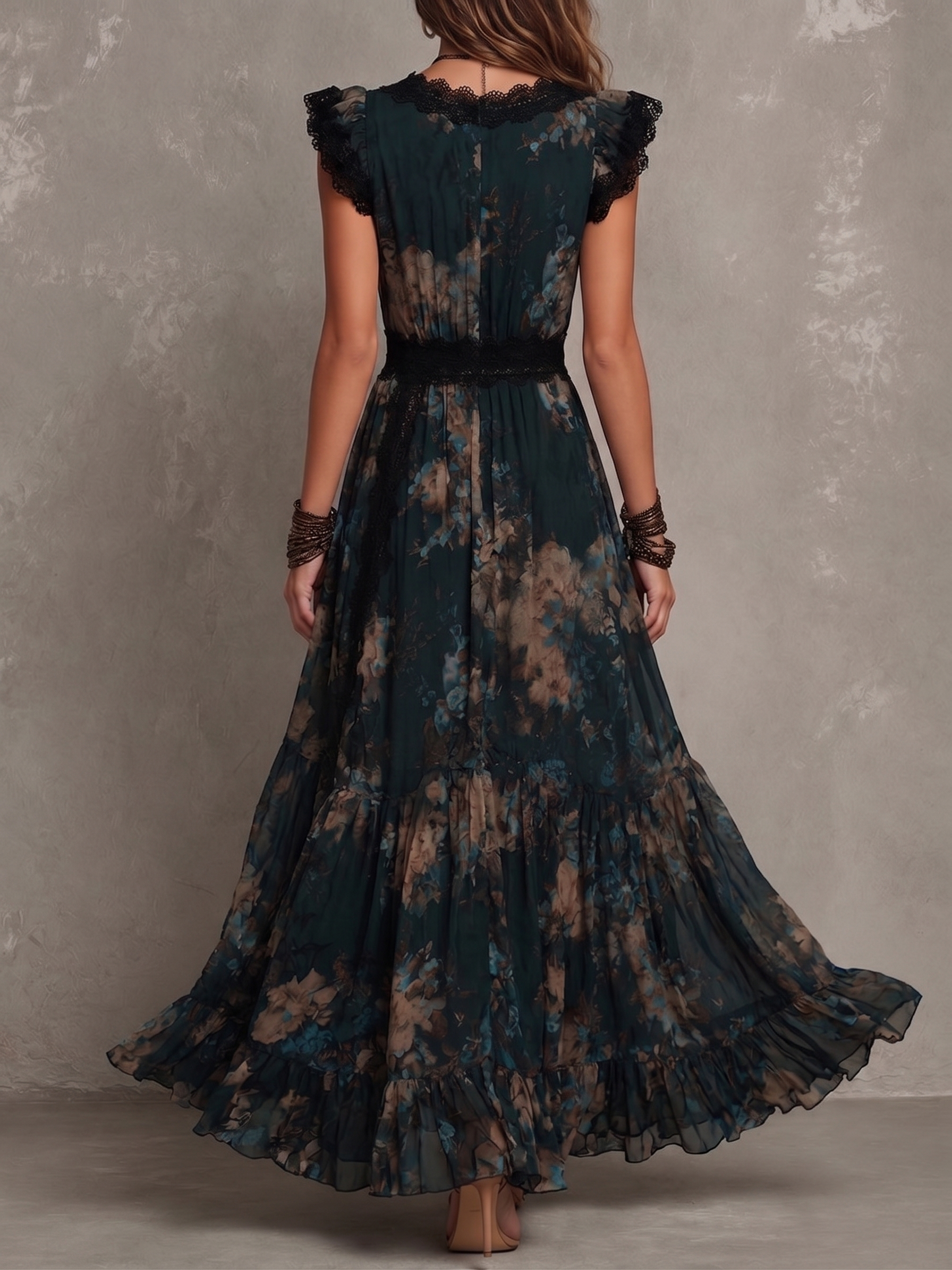 Véronique | Robe Maxi Fleurie Élégante