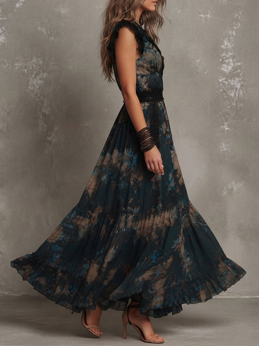 Véronique | Robe Maxi Fleurie Élégante