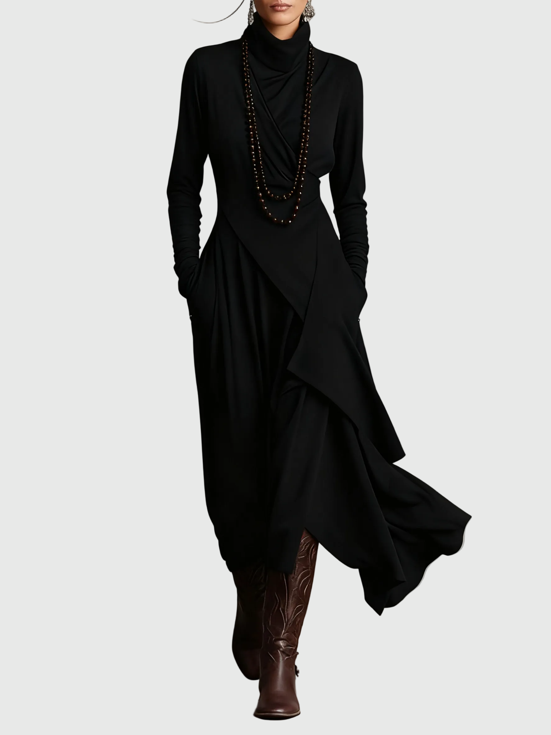 Isabeau | Robe Maxi Drapée Élégance