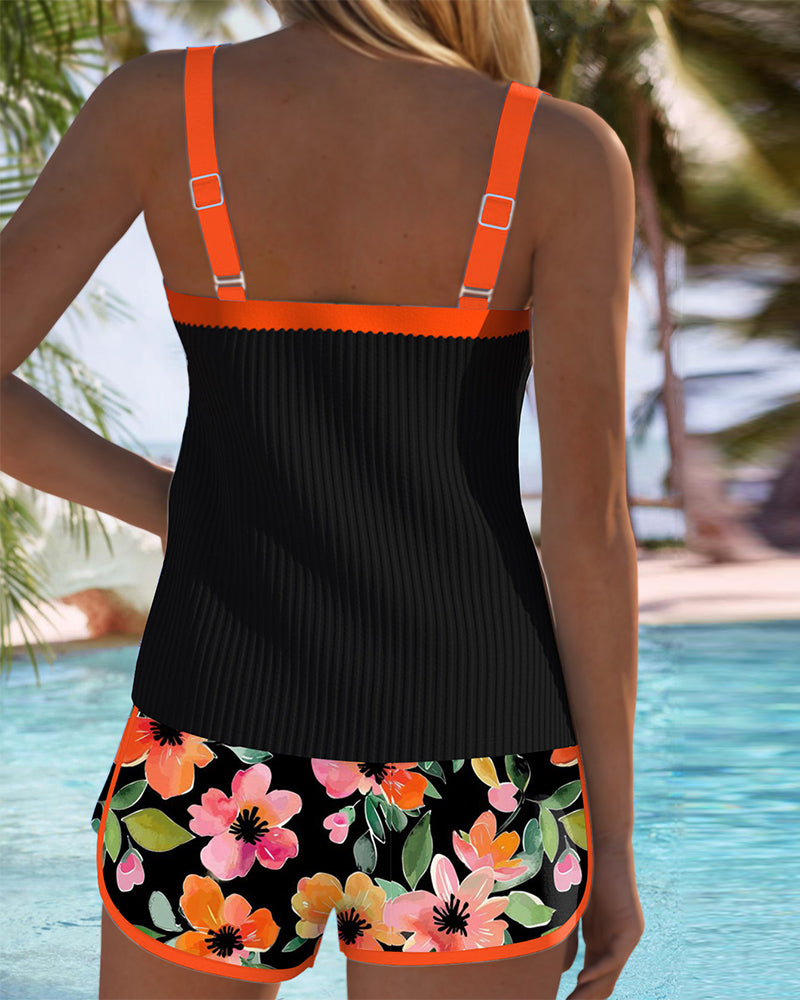 FRENNA | Ensemble Tankini Élégant en Deux Pièces