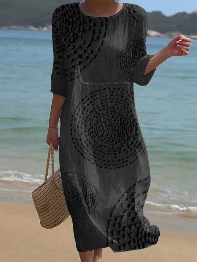 AMÉLIANE | Robe midi élégante à détails délicats