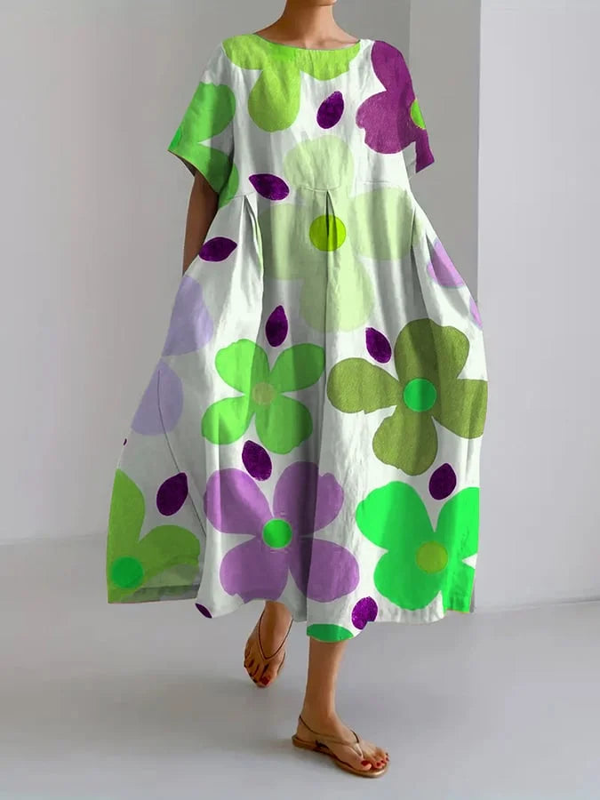 Liliane | Robe Maxi Fleurie Artistique