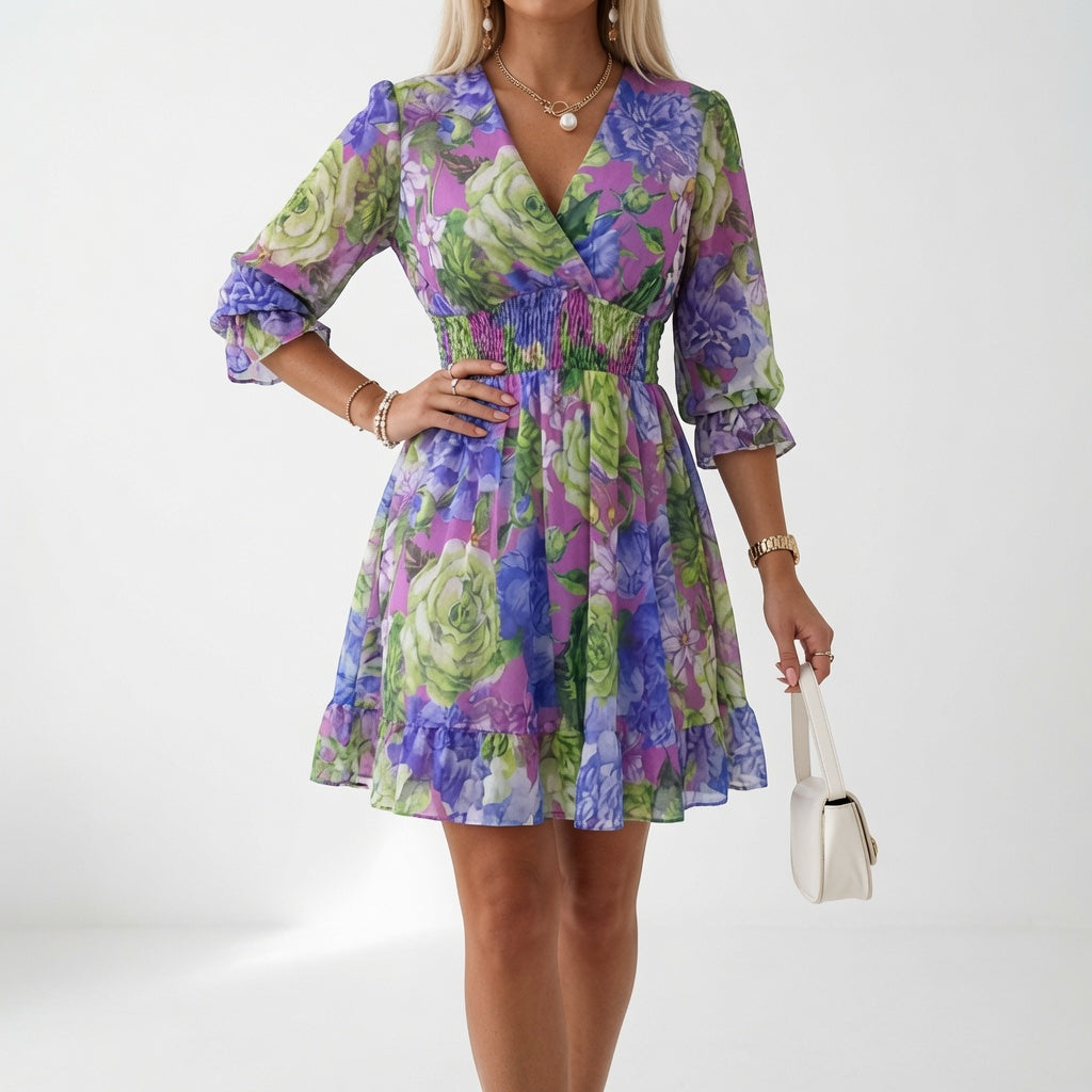 Claudette | Robe Fleurie Élégante