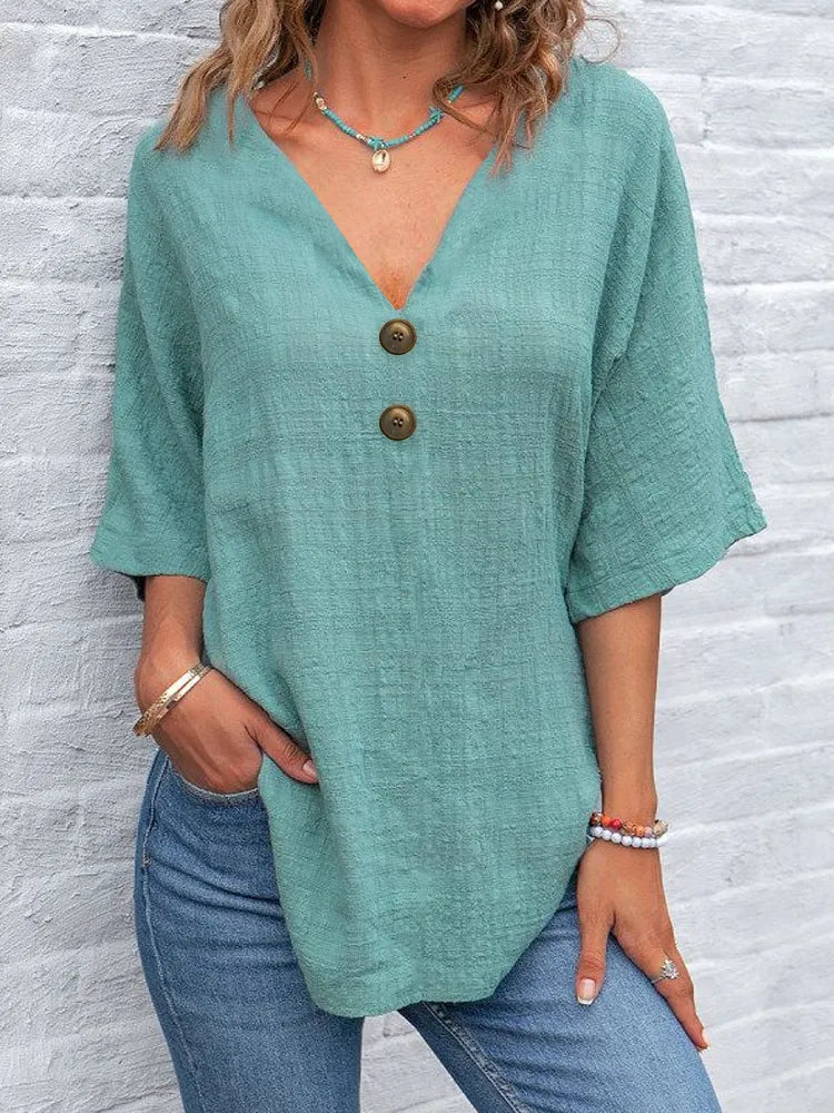Azélie | Blouse Décontractée Unie