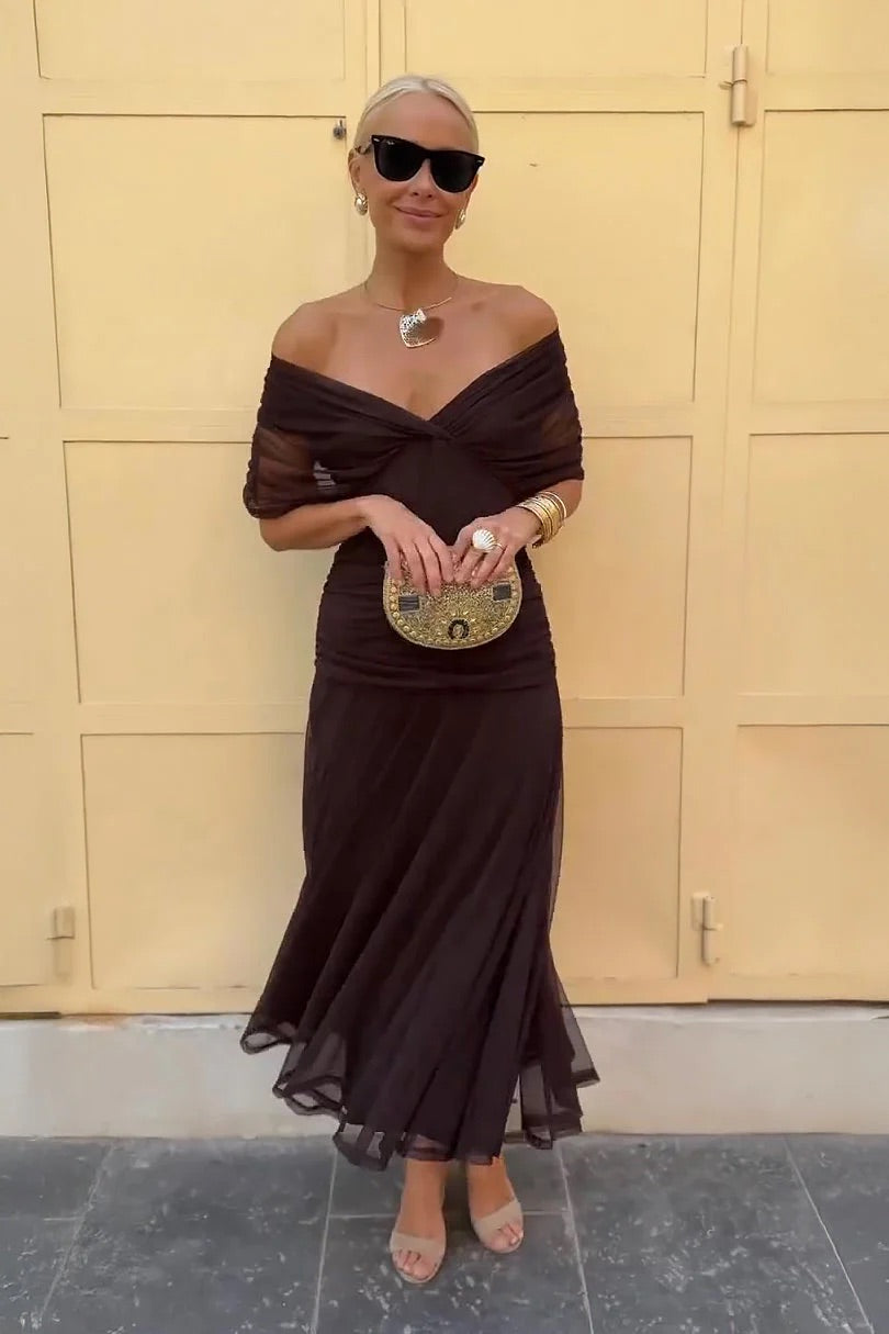 Lydia | Robe Maxi épaule dénudée