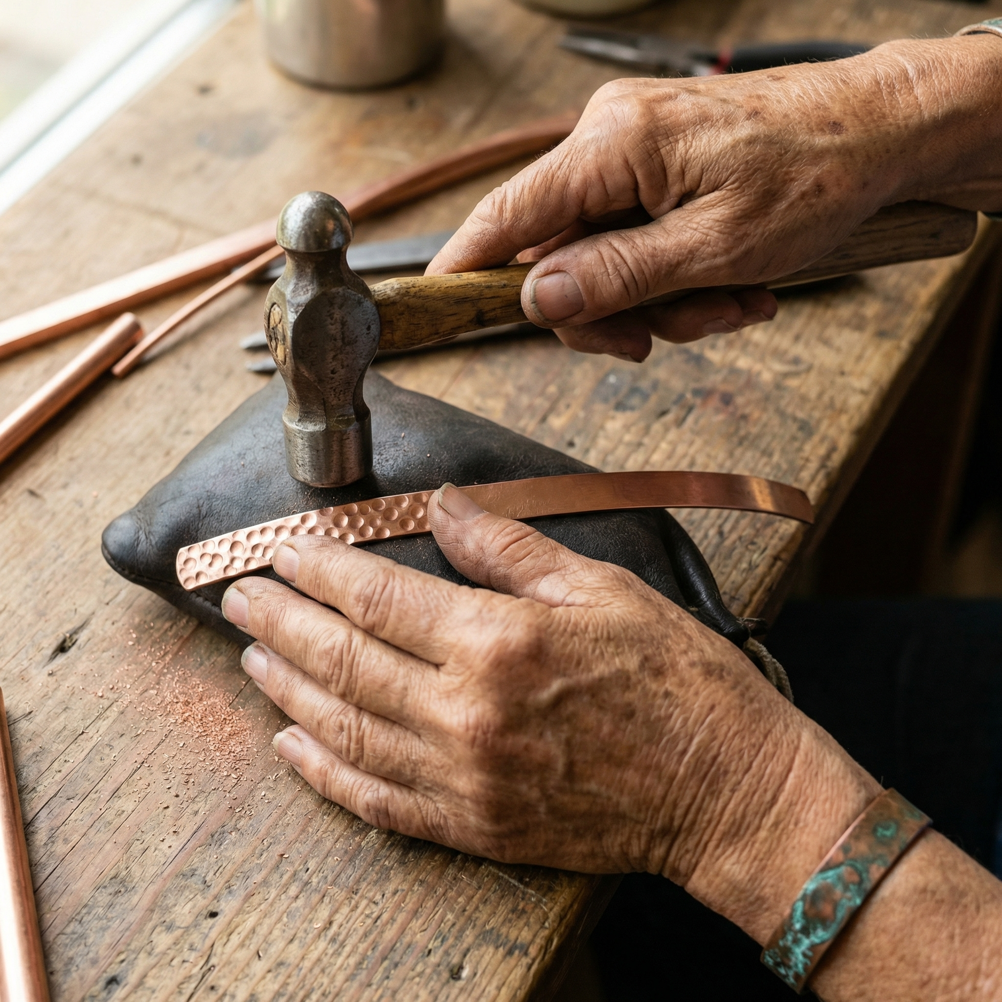 Océane | Bracelet de Cheville en Cuivre Pur