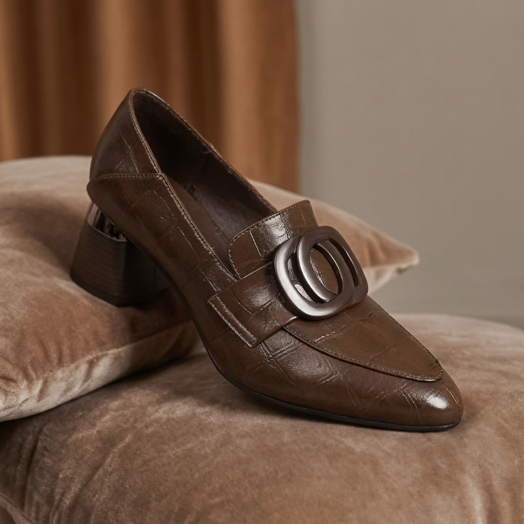 VALORA | Mocassins en cuir à talons