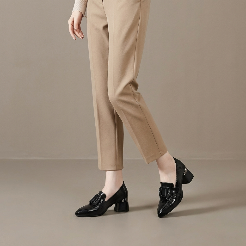 VALORA | Mocassins en cuir à talons