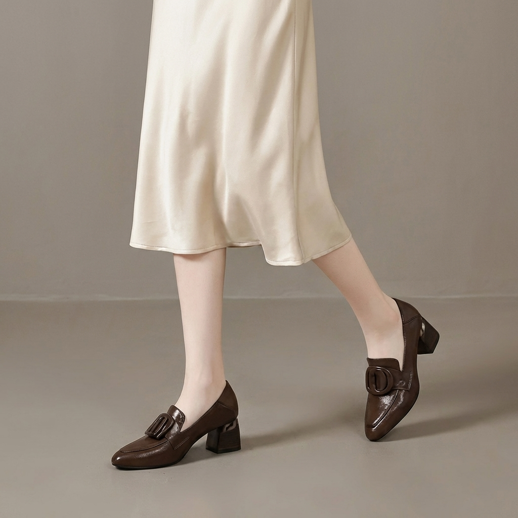 VALORA | Mocassins en cuir à talons