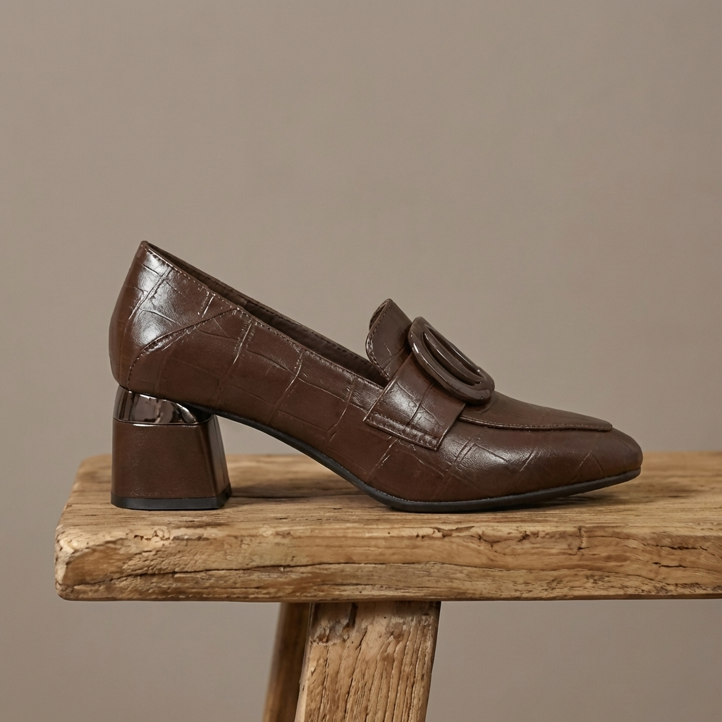 VALORA | Mocassins en cuir à talons