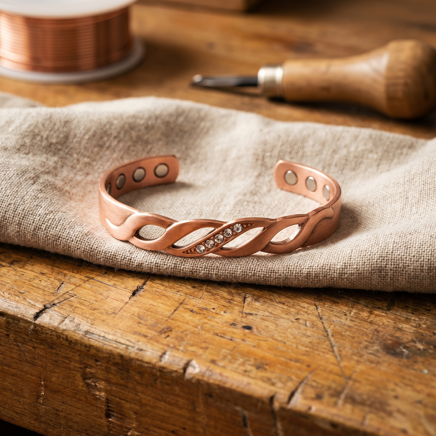 Élodie | Bracelet Élégant en Cuivre Pur