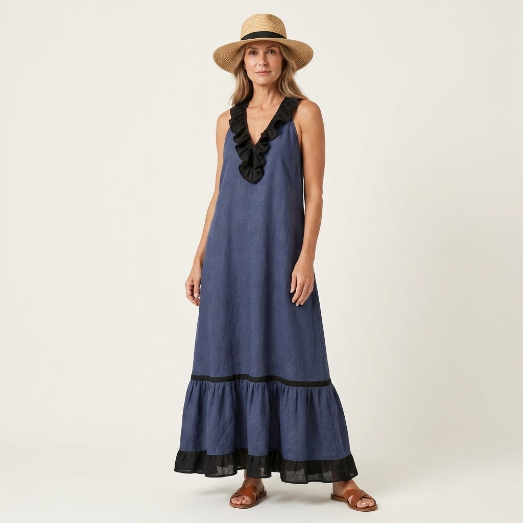 Bernadette | Robe Maxi Élégante à Volants