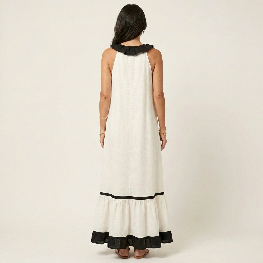 Bernadette | Robe Maxi Élégante à Volants