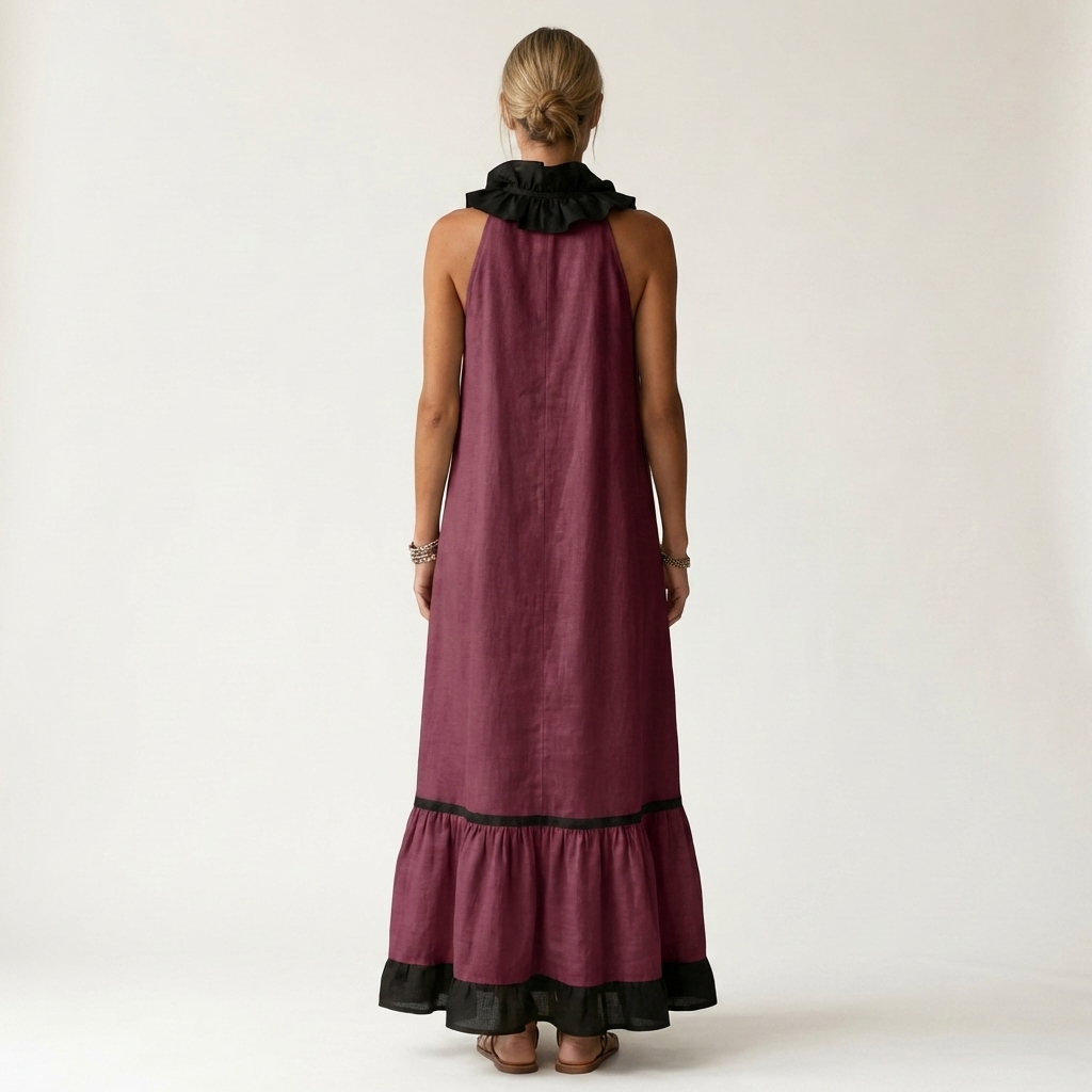Bernadette | Robe Maxi Élégante à Volants